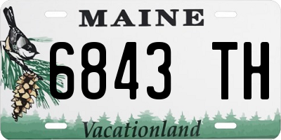 ME license plate 6843TH