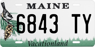 ME license plate 6843TY
