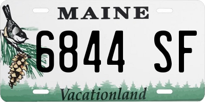 ME license plate 6844SF