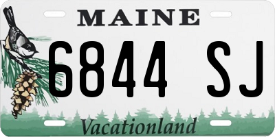 ME license plate 6844SJ