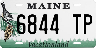 ME license plate 6844TP