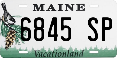 ME license plate 6845SP
