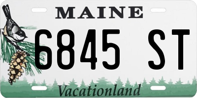 ME license plate 6845ST