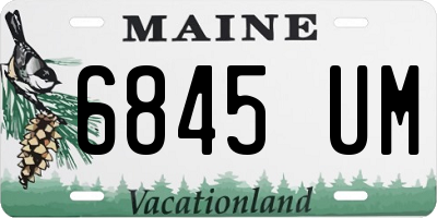ME license plate 6845UM