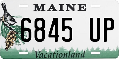 ME license plate 6845UP