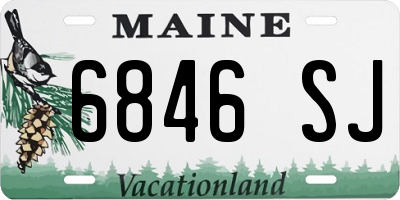 ME license plate 6846SJ