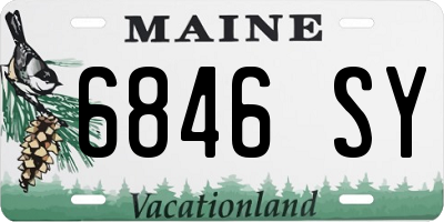 ME license plate 6846SY