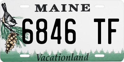 ME license plate 6846TF