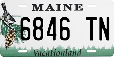 ME license plate 6846TN