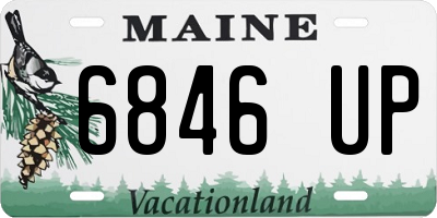 ME license plate 6846UP