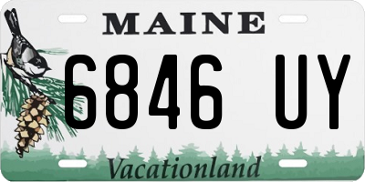 ME license plate 6846UY