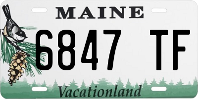 ME license plate 6847TF