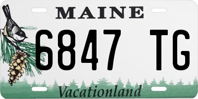 ME license plate 6847TG