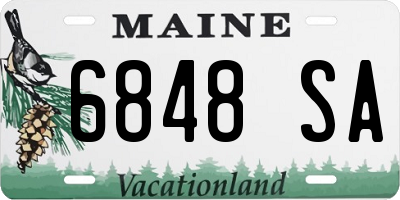 ME license plate 6848SA