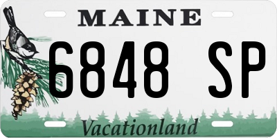 ME license plate 6848SP