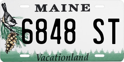 ME license plate 6848ST