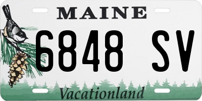 ME license plate 6848SV