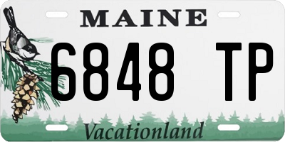 ME license plate 6848TP