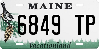 ME license plate 6849TP