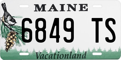 ME license plate 6849TS
