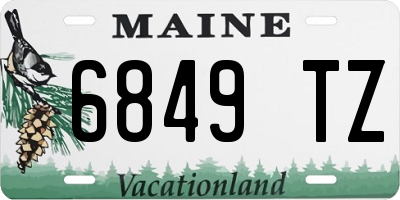 ME license plate 6849TZ