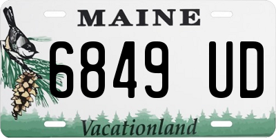 ME license plate 6849UD
