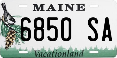 ME license plate 6850SA