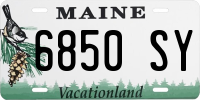 ME license plate 6850SY