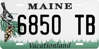 ME license plate 6850TB