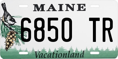 ME license plate 6850TR