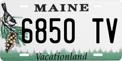 ME license plate 6850TV