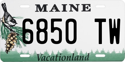 ME license plate 6850TW