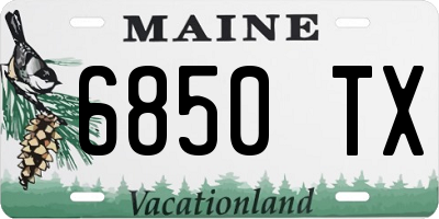 ME license plate 6850TX