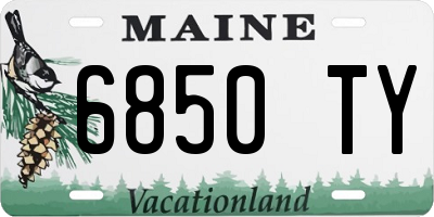 ME license plate 6850TY
