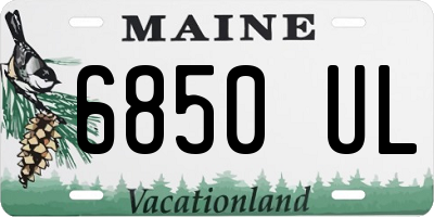 ME license plate 6850UL