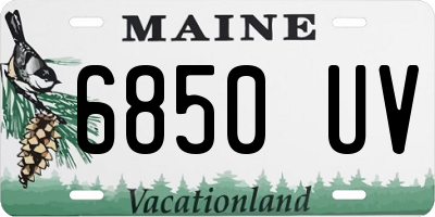 ME license plate 6850UV