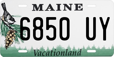 ME license plate 6850UY