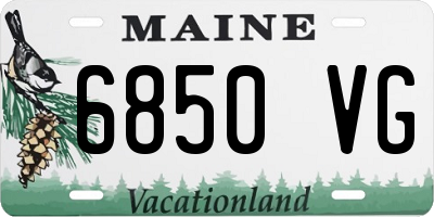 ME license plate 6850VG