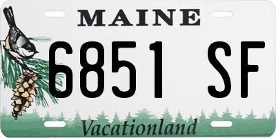 ME license plate 6851SF