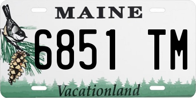 ME license plate 6851TM