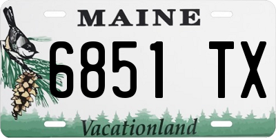 ME license plate 6851TX