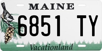 ME license plate 6851TY