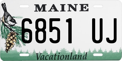 ME license plate 6851UJ
