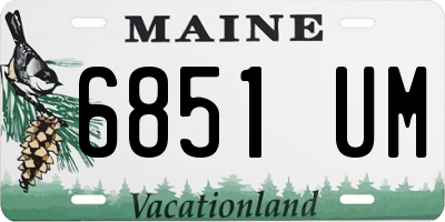 ME license plate 6851UM