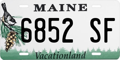 ME license plate 6852SF