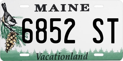 ME license plate 6852ST