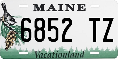 ME license plate 6852TZ