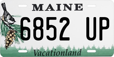 ME license plate 6852UP