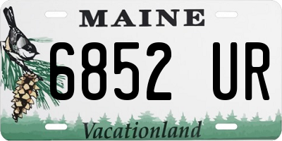 ME license plate 6852UR