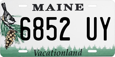 ME license plate 6852UY